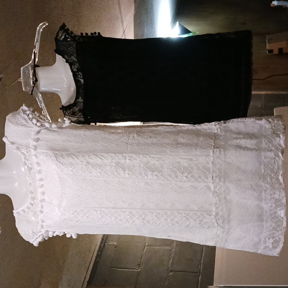 NWOT Tian Qi Angelic White Lace Mini Dress Sz S (juniors)